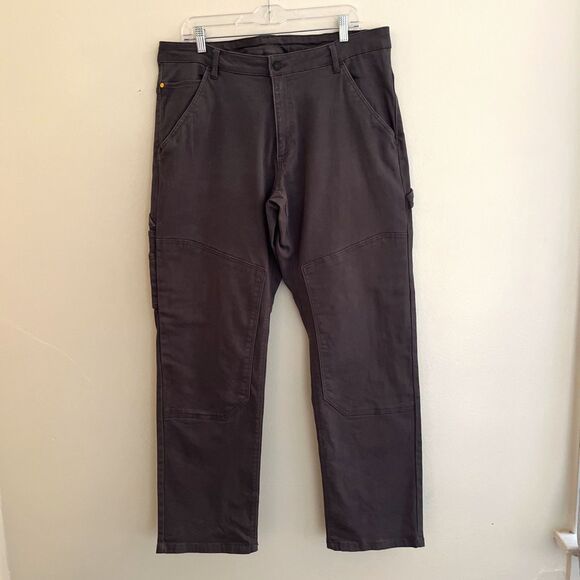 CATERPILLAR CAT Double Reinforced Knee Cargo Canvas Denim Work Pant, Gray- 36x32 - Picture 1 of 12